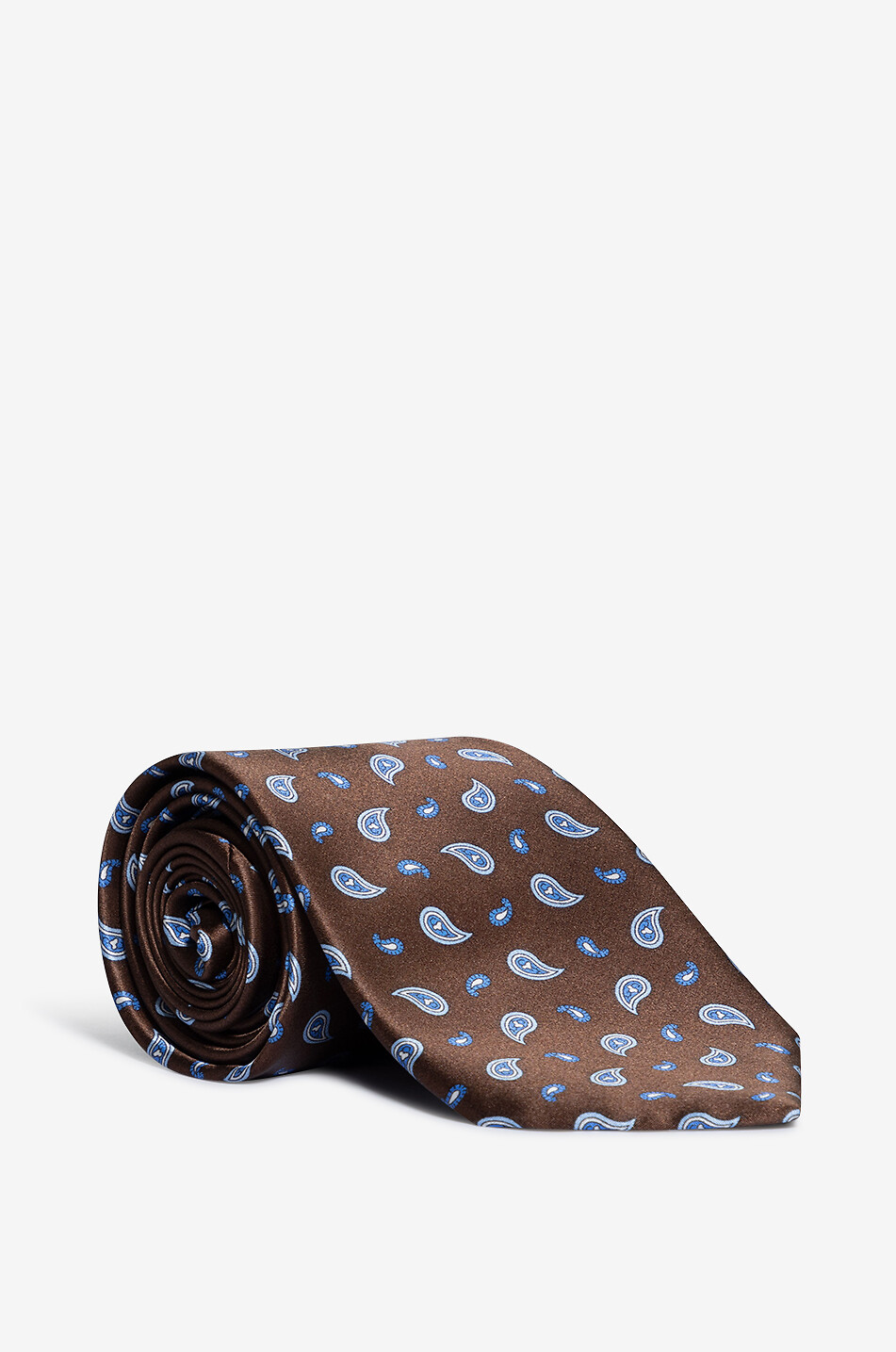 BRIONI Krawatte und Einstecktuch-Set aus Seide Herren DUNKELBRAUN 1