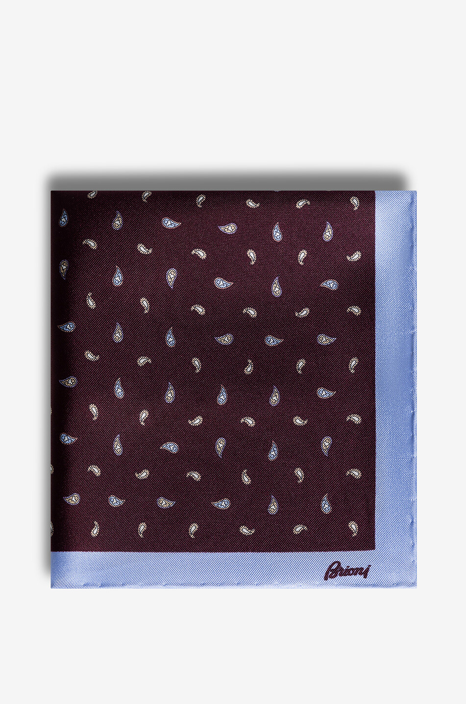BRIONI Silk tie and pocket square set Men DARK RED 2