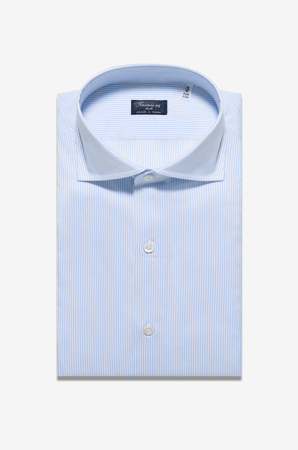 Gestreiftes langärmeliges Hemd aus Baumwolle Edoardo