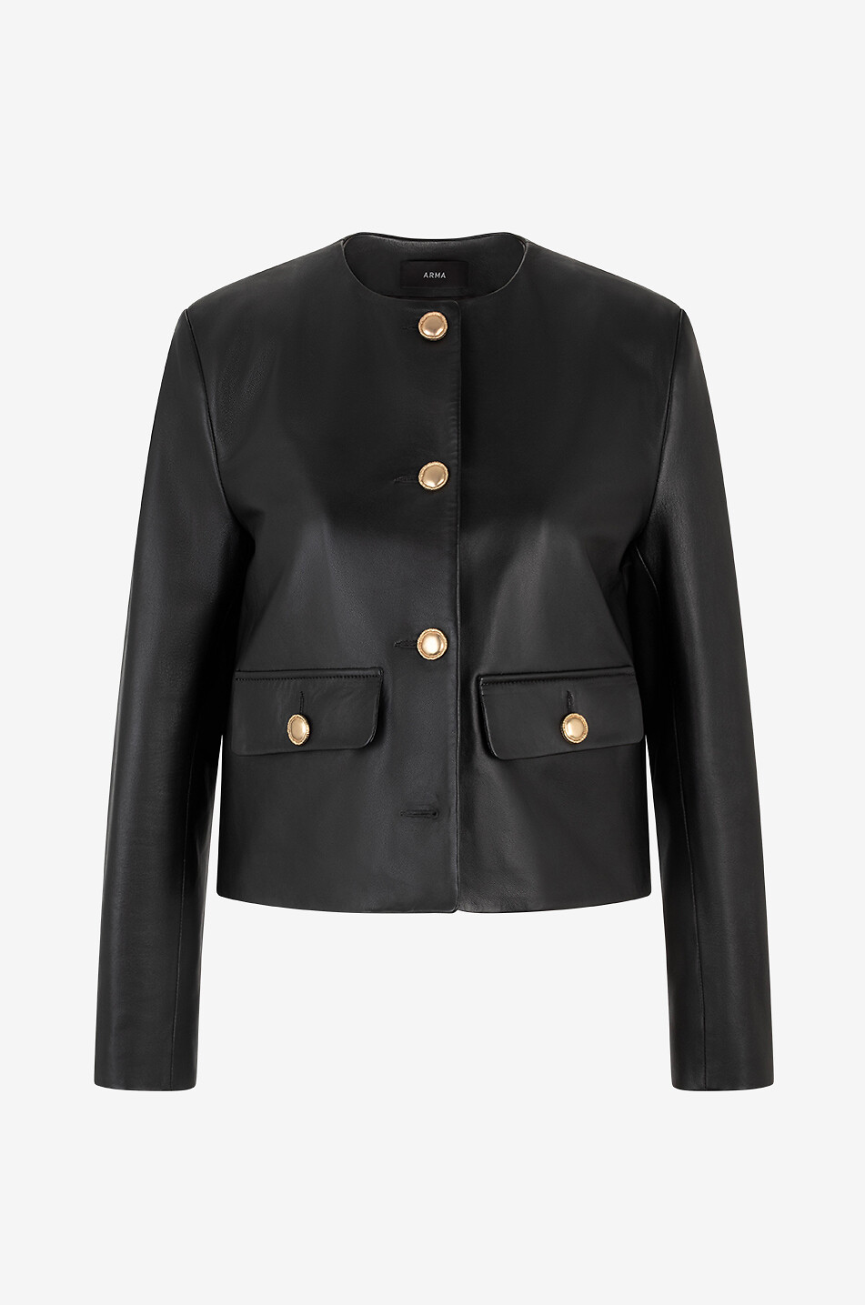 Veste tailleur en cuir d'agneau Lorenne