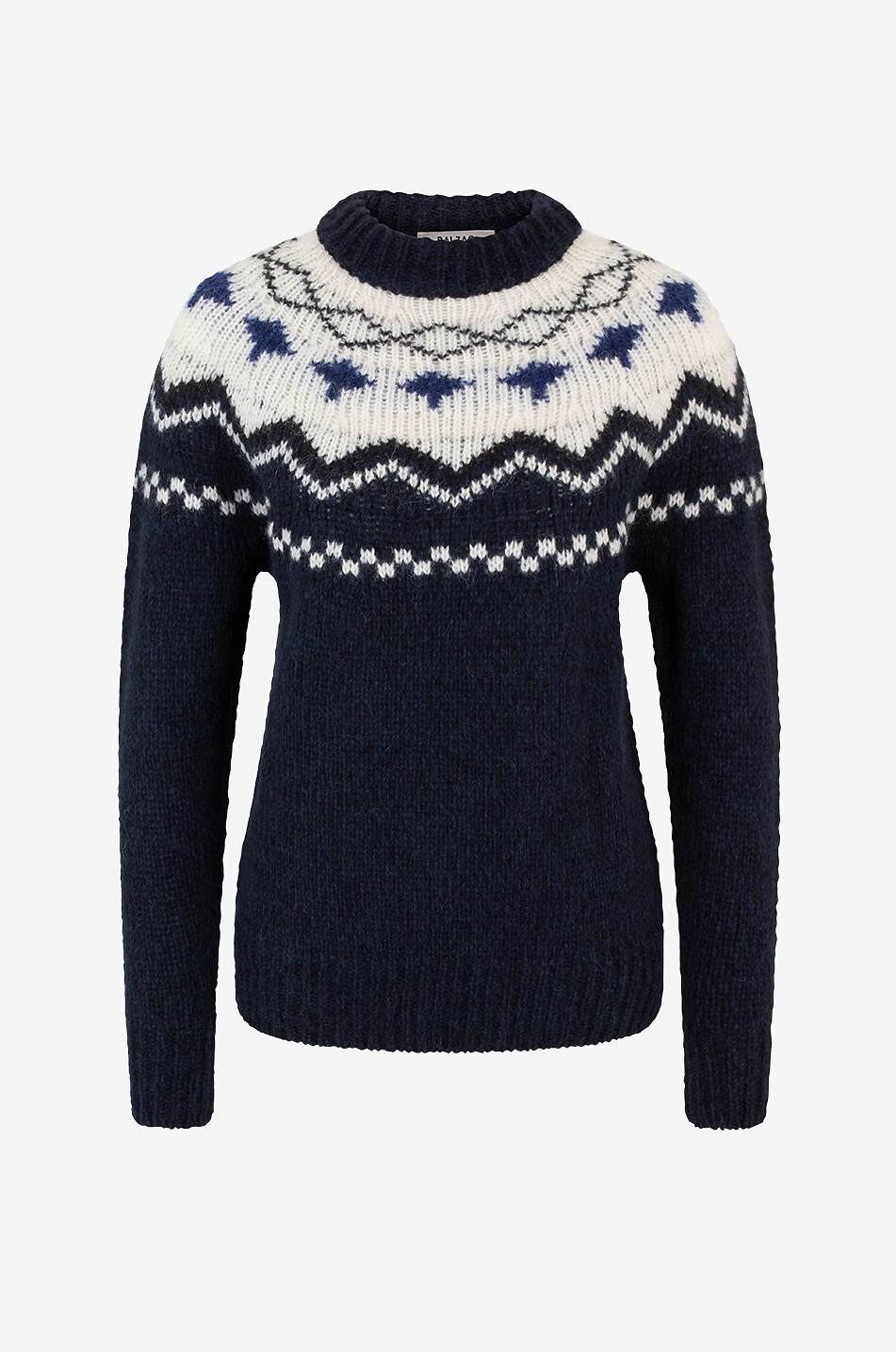 BALZAC PARIS Pull jacquard à col rond Santa Femme BLEU 1