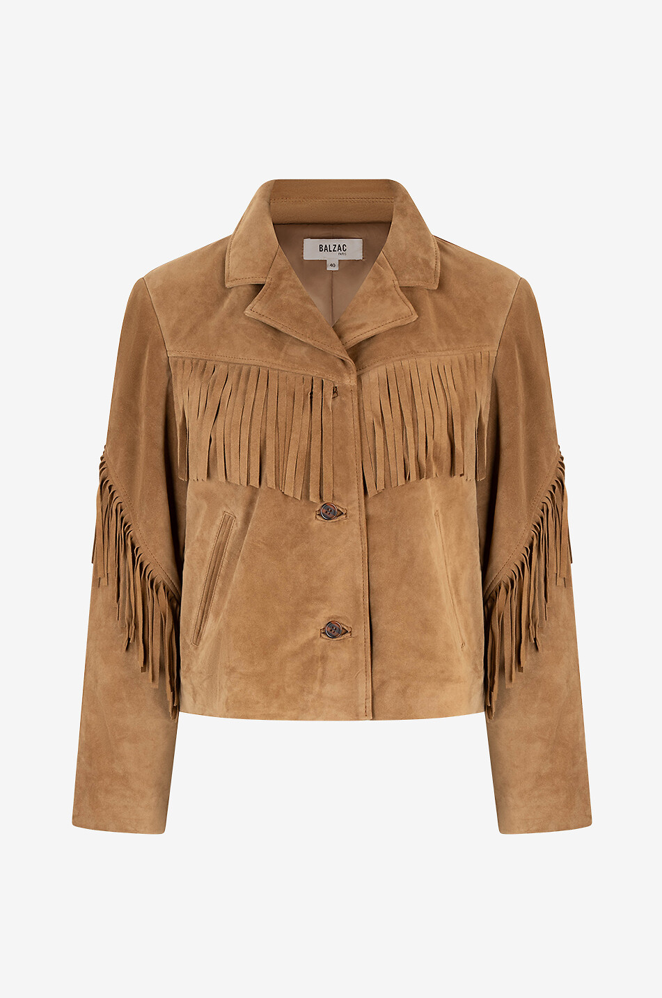 BALZAC PARIS Serena fringed suede jacket Women CAMEL 1
