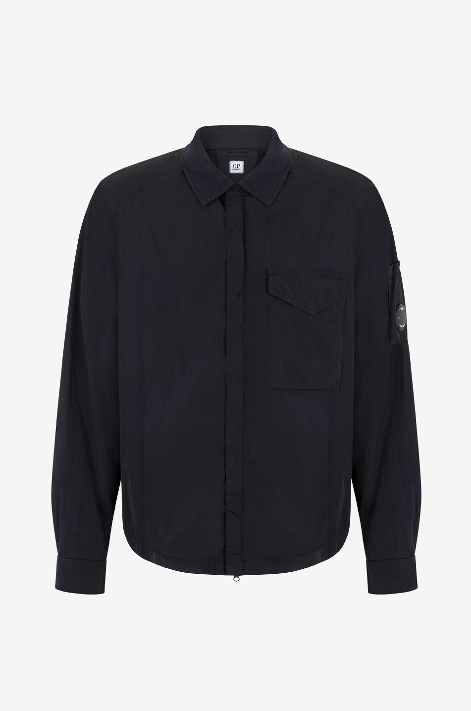 Surchemise zippée en nylon froissé Chrome-R