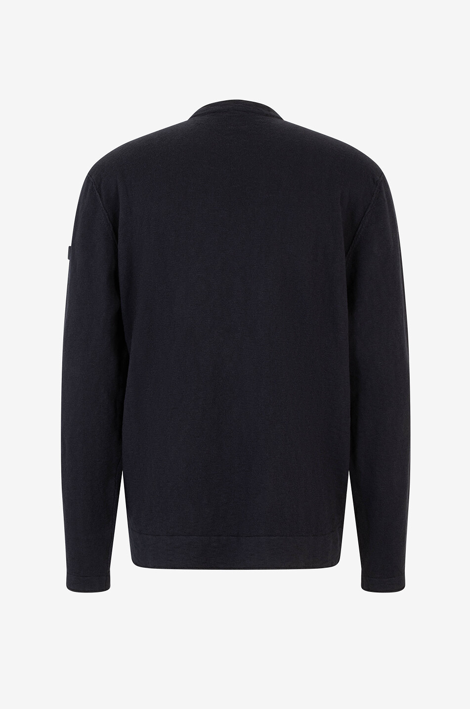 C.P. COMPANY Pull fin vanisé en coton mélangé à col rond Lens Homme BLEU FONCE 2