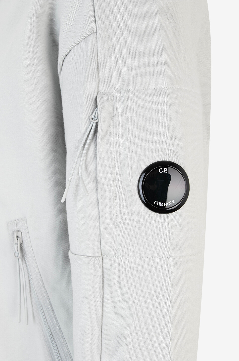 C.P. COMPANY Sweat-shirt zippé à capuche Lens Homme GRIS CLAIR 3