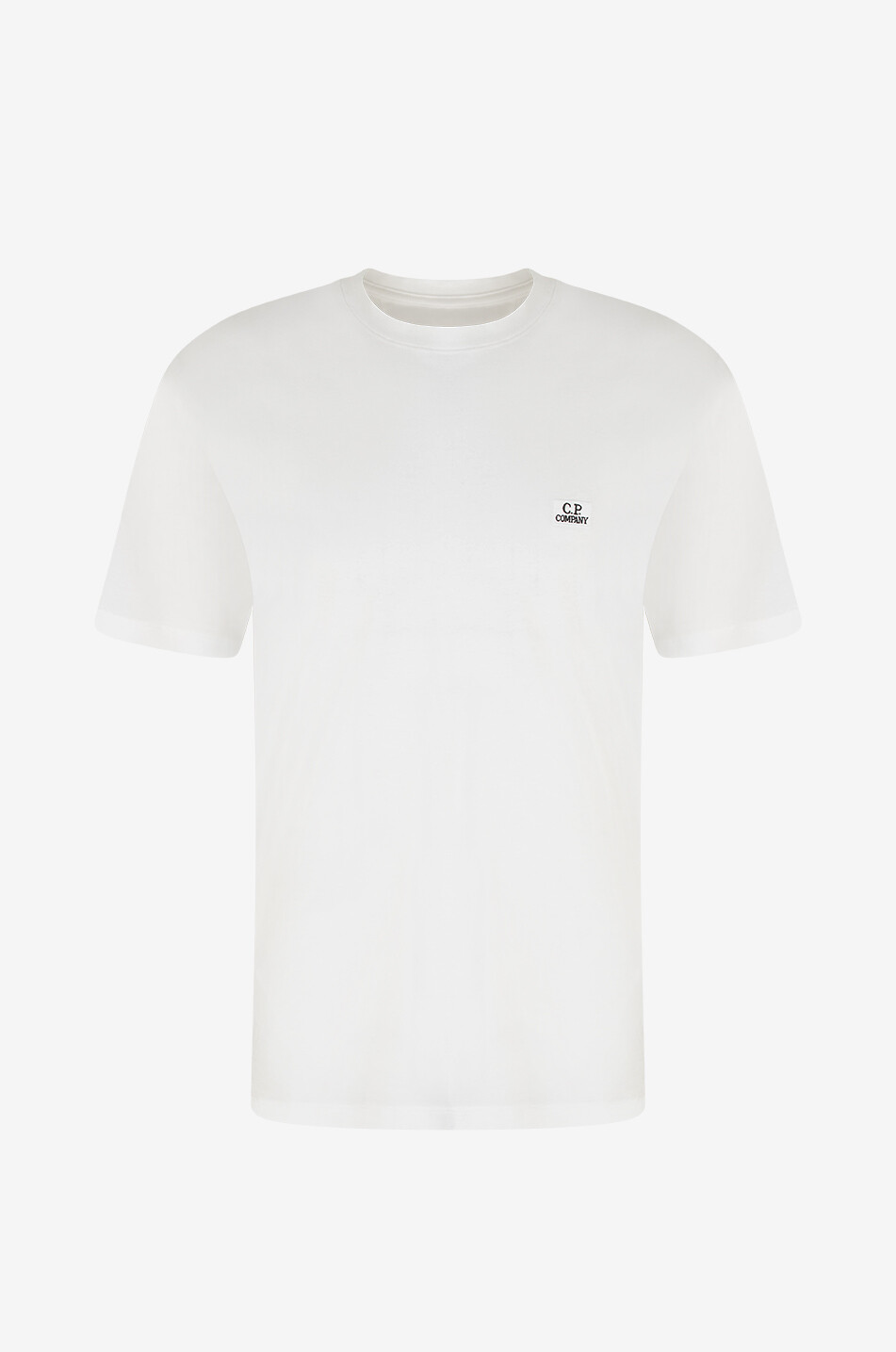 C.P. COMPANY 30/1 Jersey T-shirt with logo patch Men WHITE 1