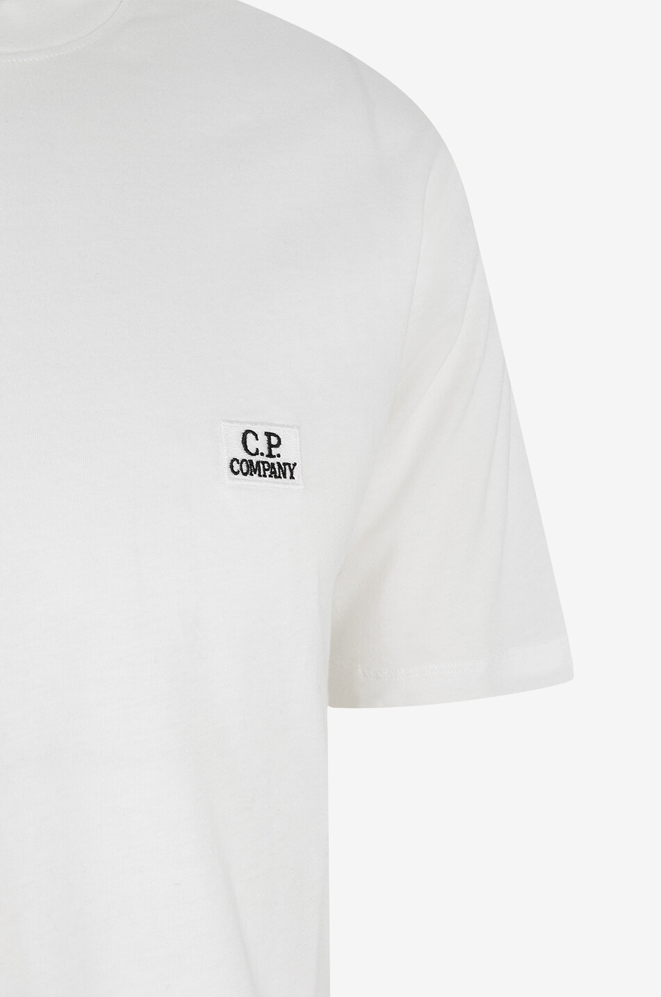 C.P. COMPANY 30/1 Jersey T-shirt with logo patch Men WHITE 3