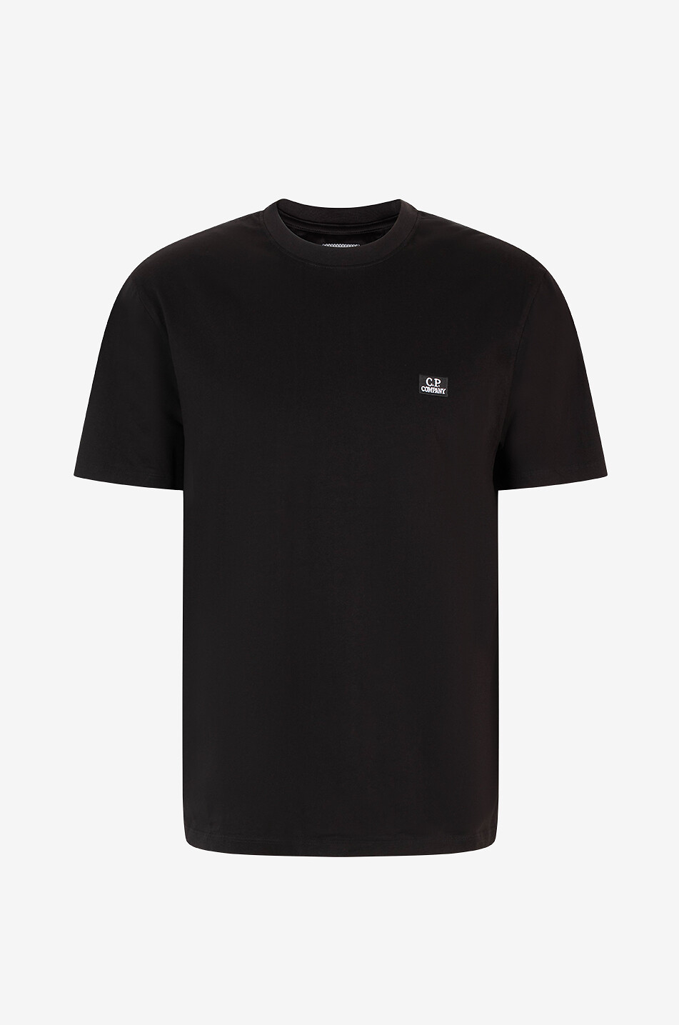 C.P. COMPANY Kurzarm-T-Shirt mit Logopatch 30/1 Jersey Herren SCHWARZ 1