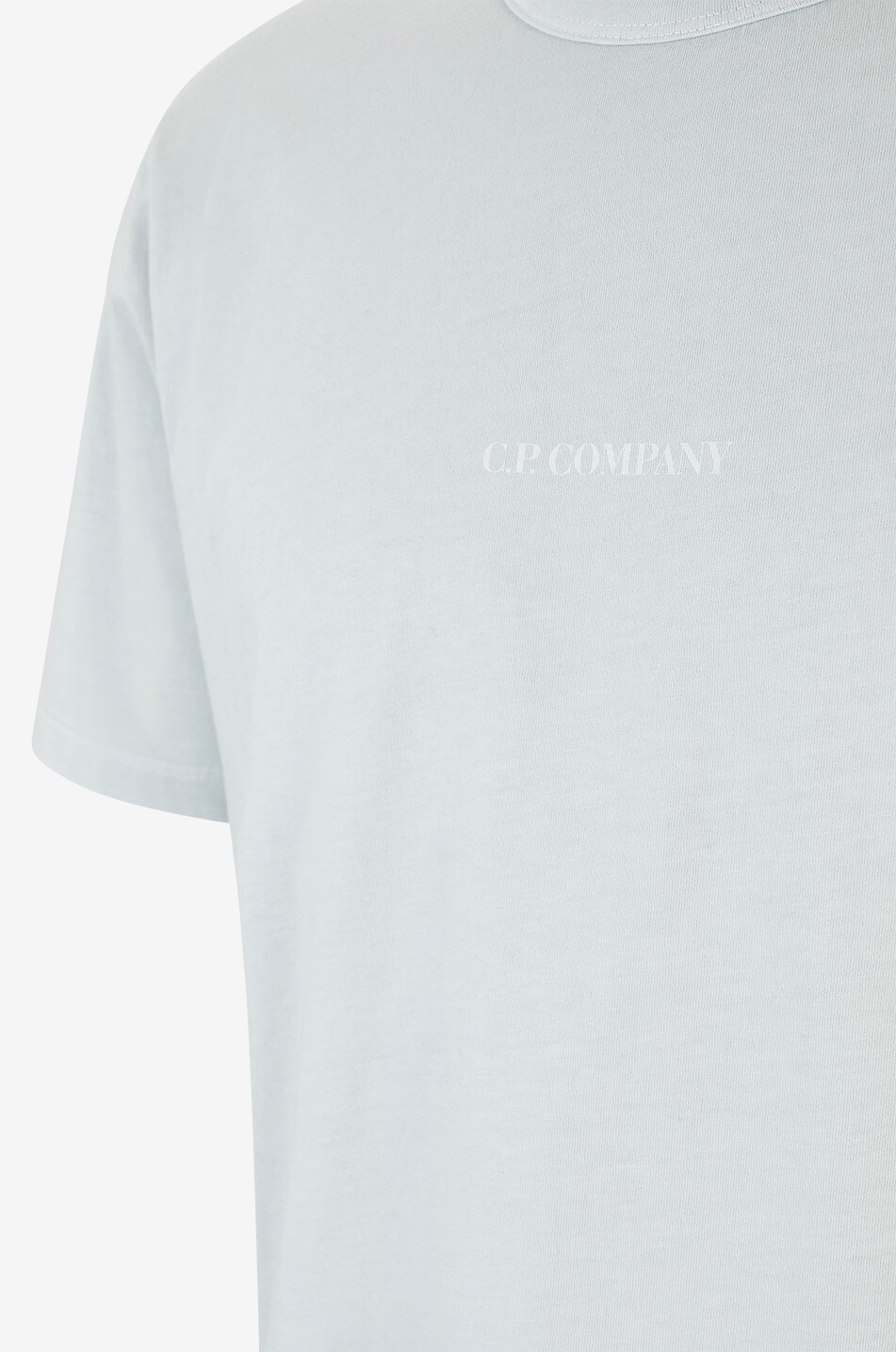 C.P. COMPANY T-shirt à manches courtes imprimé logo 24/1 Jersey Resist Dyed Homme GRIS CLAIR 3