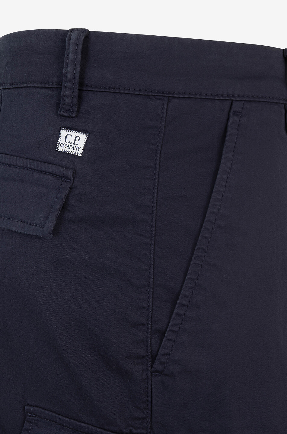 Weite Cargohose aus Baumwoll-Satinstretch Lens