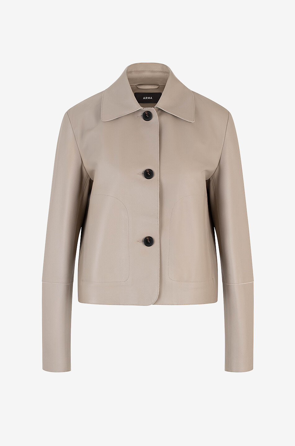 ARMA Veste en cuir d'agneau Emy Lamb Butter Femme GRIS CLAIR 1