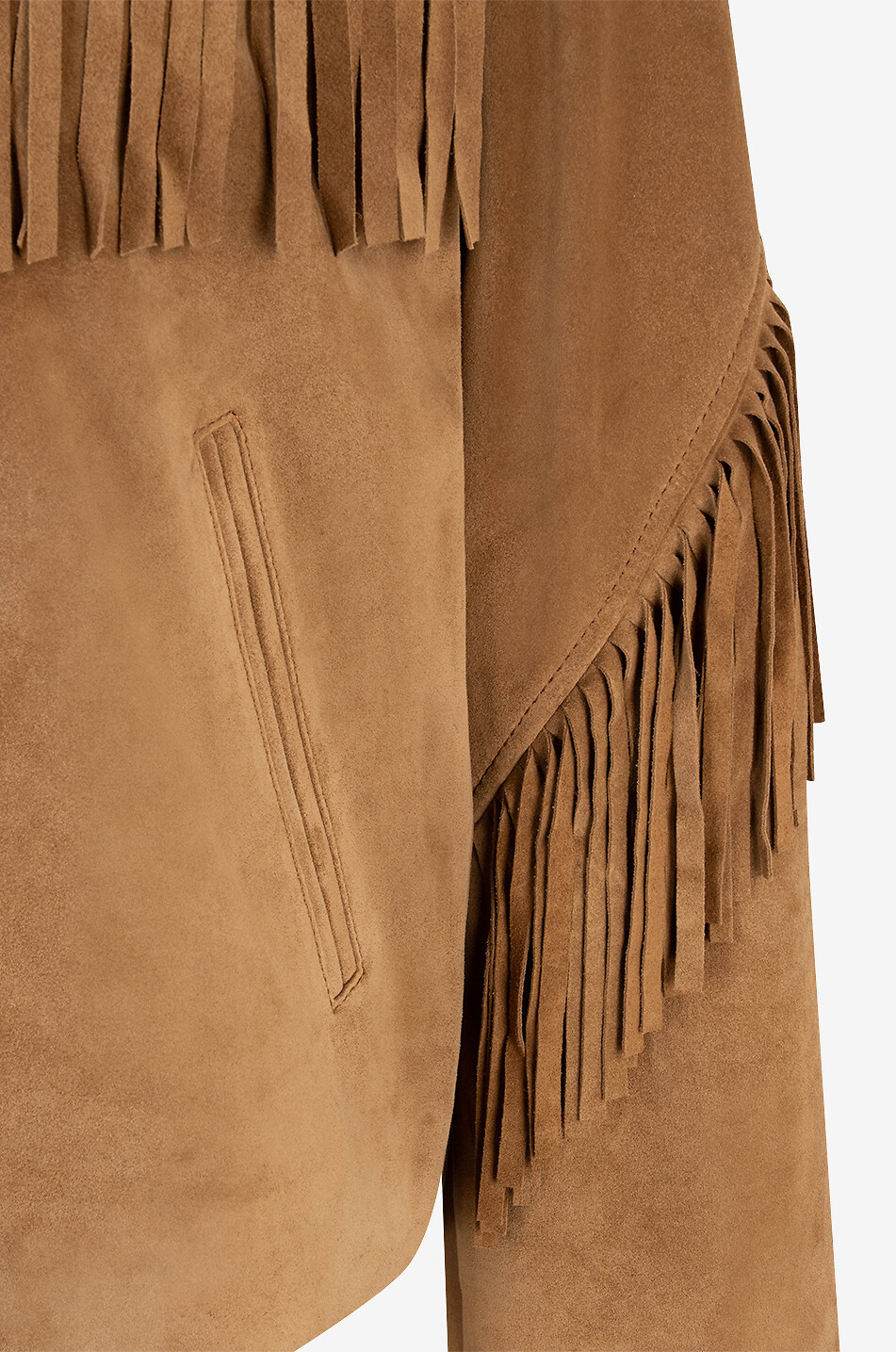 BALZAC PARIS Serena fringed suede jacket Women CAMEL 3