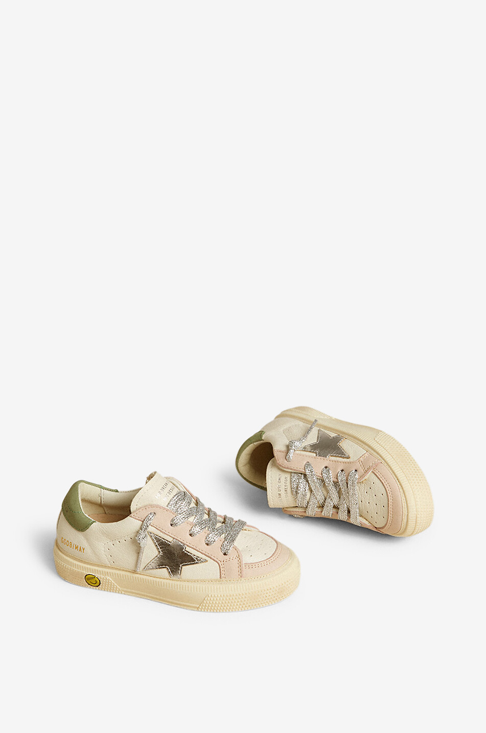 GOLDEN GOOSE Niedrige Mädchen-Schnürsneakers May Young Mädchen CREMEFARBEN 2