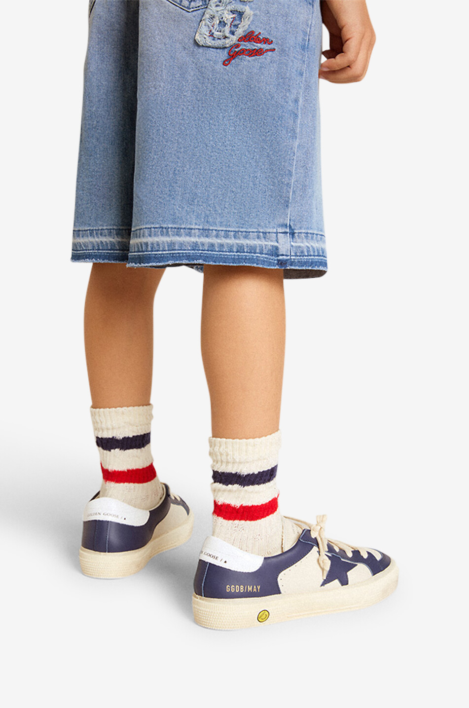 GOLDEN GOOSE Niedrige Jungen-Schnürsneakers May Junior Junge DUNKELBLAU 3