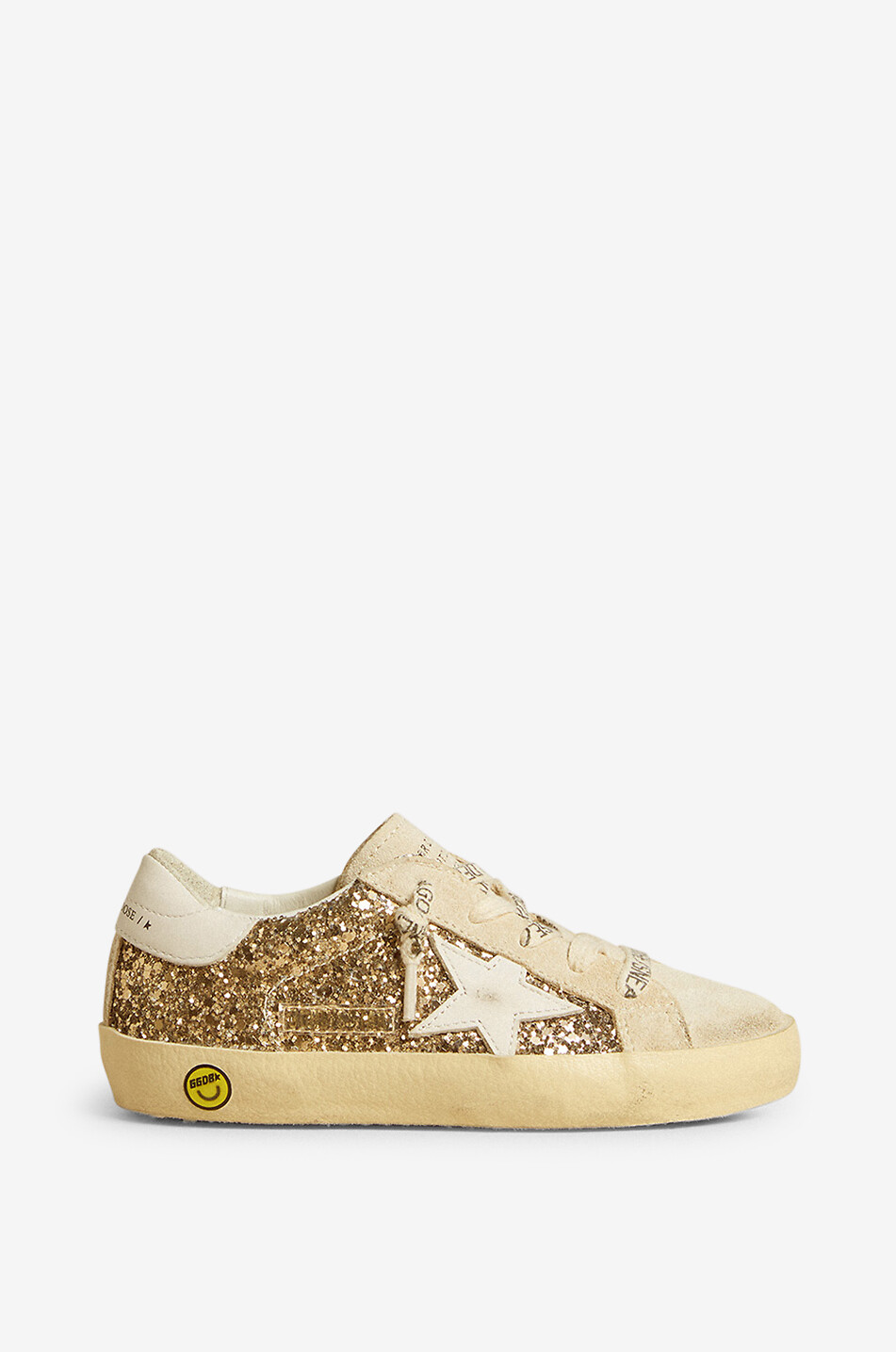 GOLDEN GOOSE Baskets basses à paillettes fille Super-Star Young Fille DORE 1