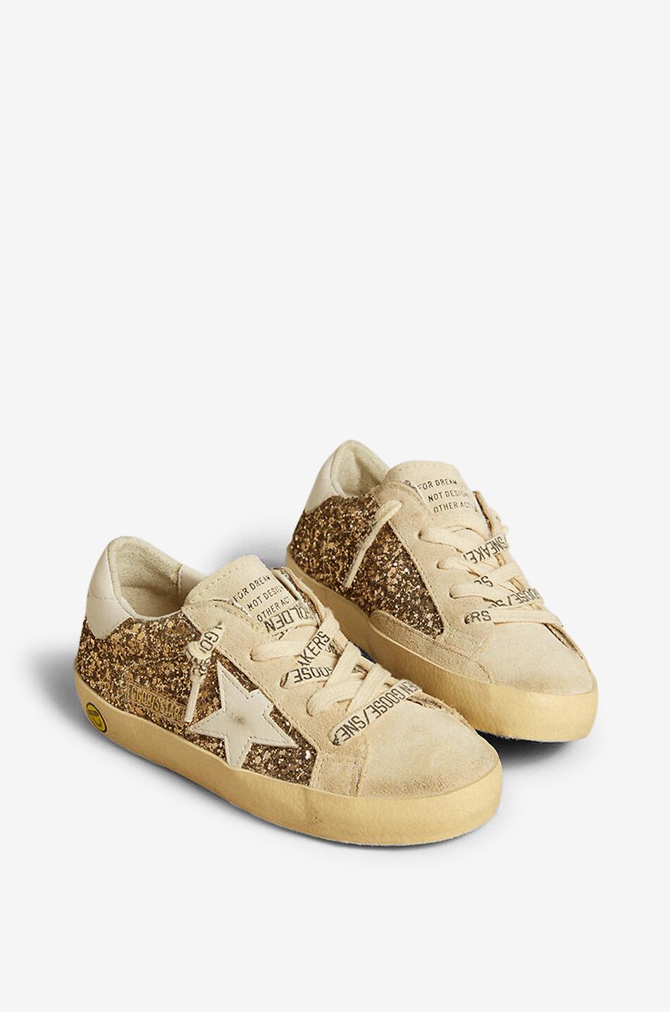 GOLDEN GOOSE Baskets basses à paillettes fille Super-Star Young Fille DORE 2
