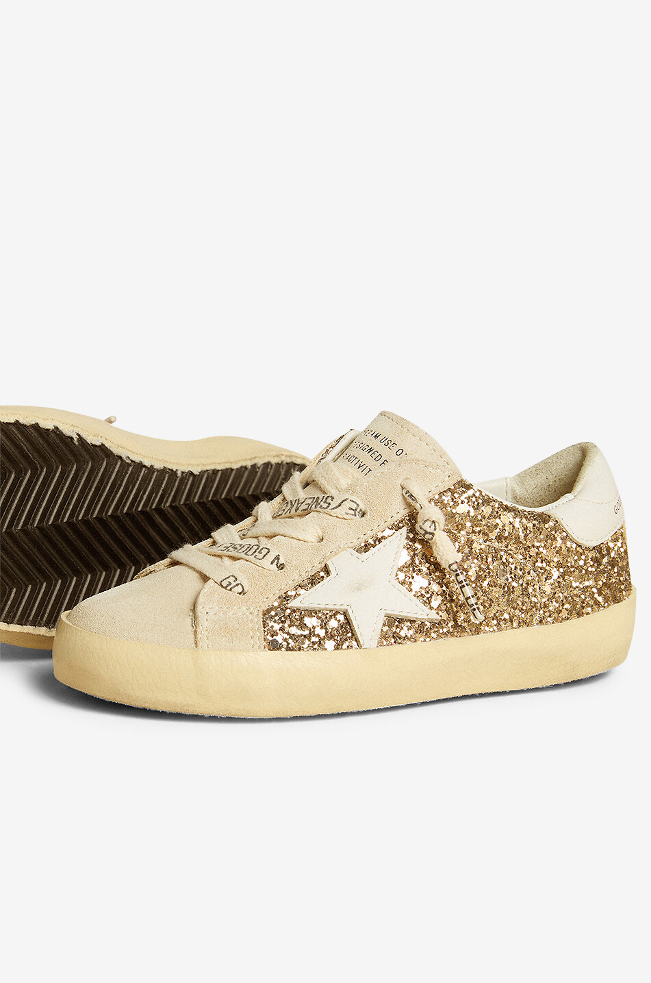 GOLDEN GOOSE Baskets basses à paillettes fille Super-Star Young Fille DORE 4