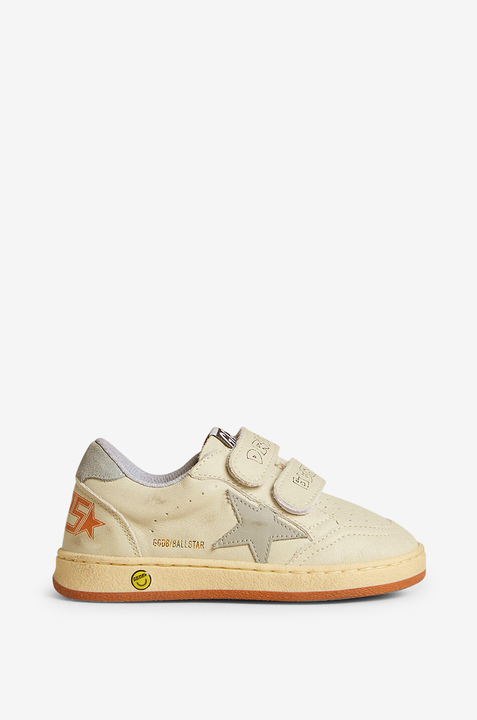GOLDEN GOOSE Niedrige Jungen-Sneakers mit Klettverschluss Ballstar Young Junge CREMEFARBEN 1