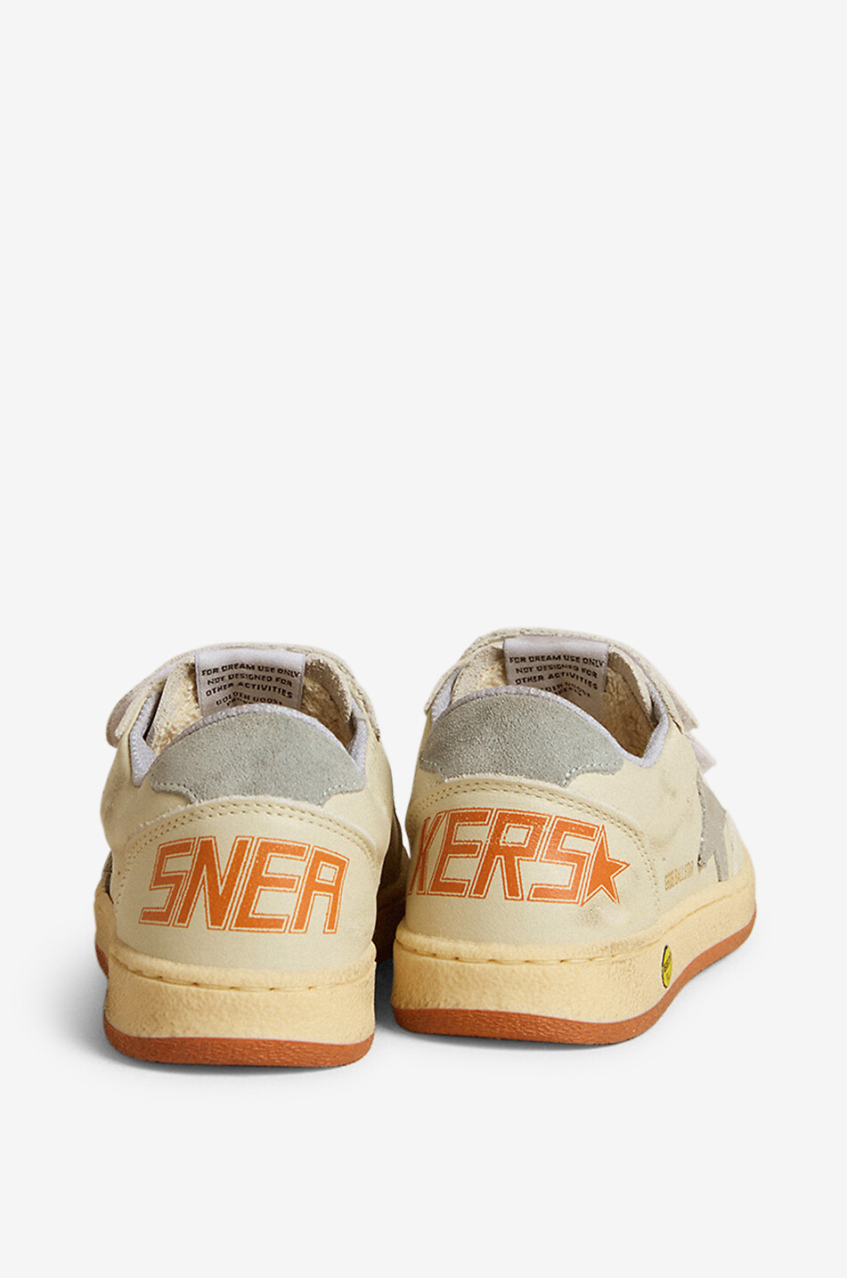 GOLDEN GOOSE Niedrige Jungen-Sneakers mit Klettverschluss Ballstar Young Junge CREMEFARBEN 4
