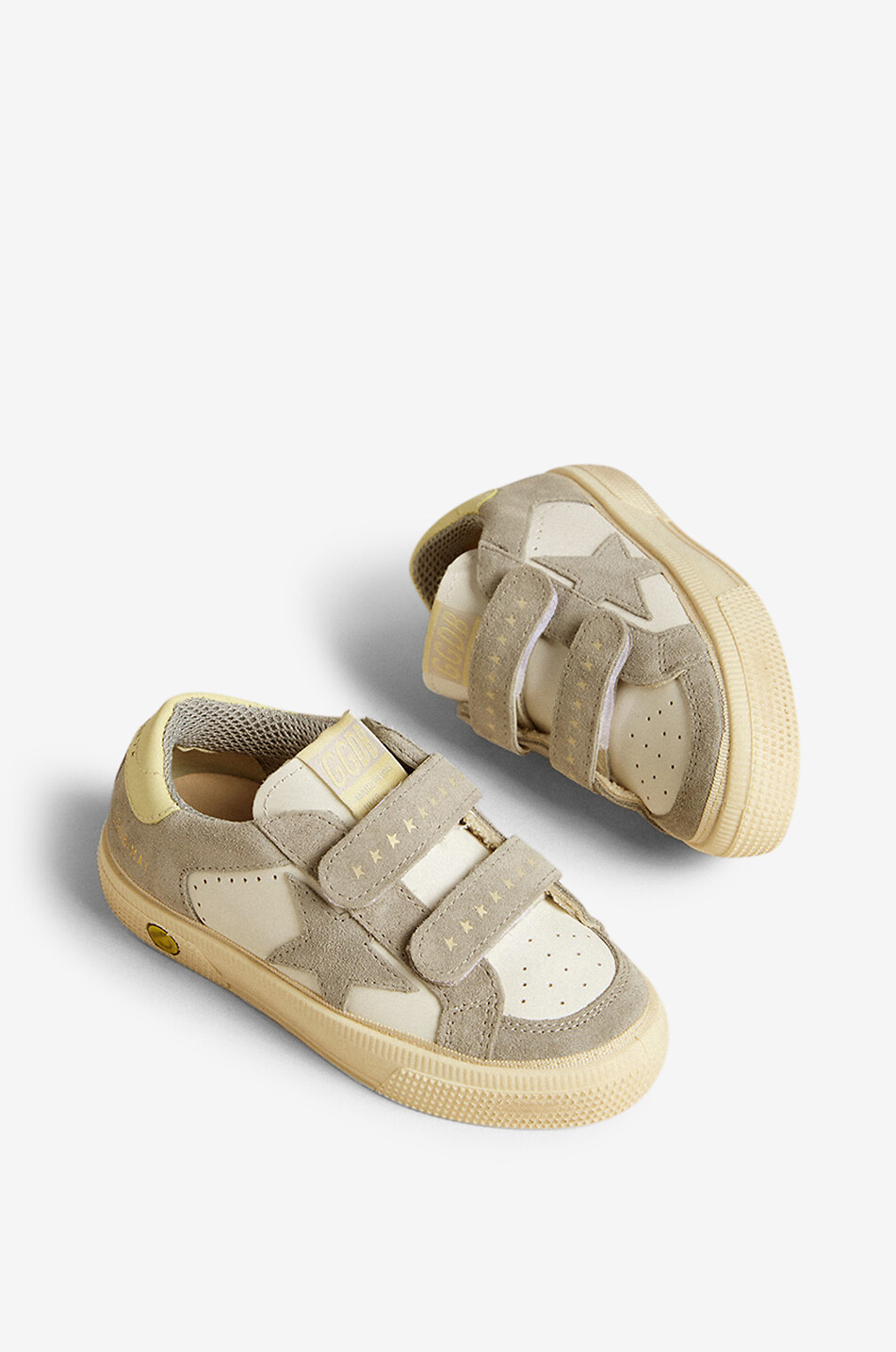GOLDEN GOOSE May School low-top boys' sneakers with velcro Boy GREY 2