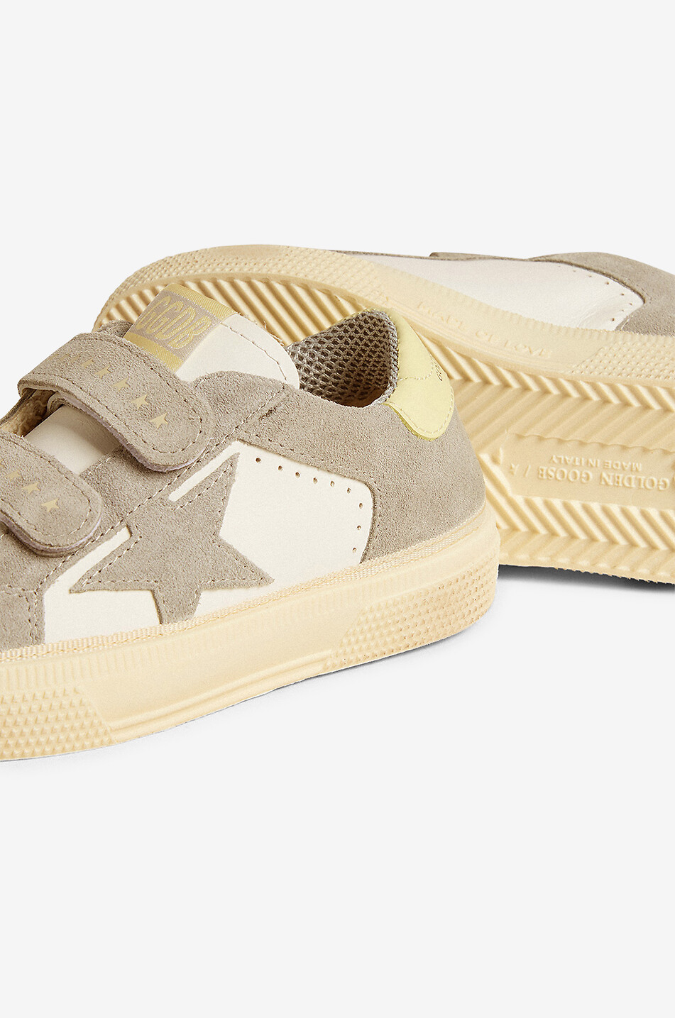 GOLDEN GOOSE May School low-top boys' sneakers with velcro Boy GREY 3