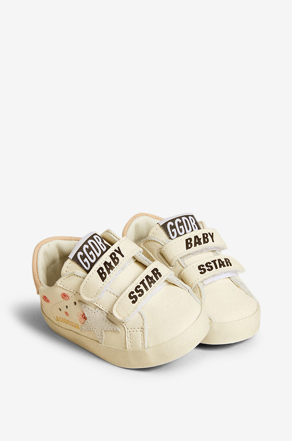 GOLDEN GOOSE Baby School rose printed baby sneakers Baby EGGSHELL 2