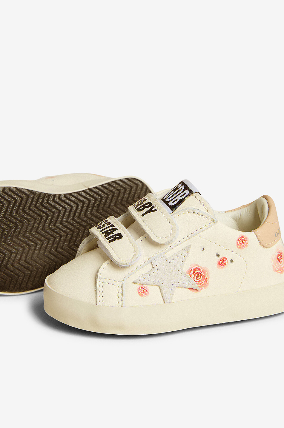GOLDEN GOOSE Baby School rose printed baby sneakers Baby EGGSHELL 3