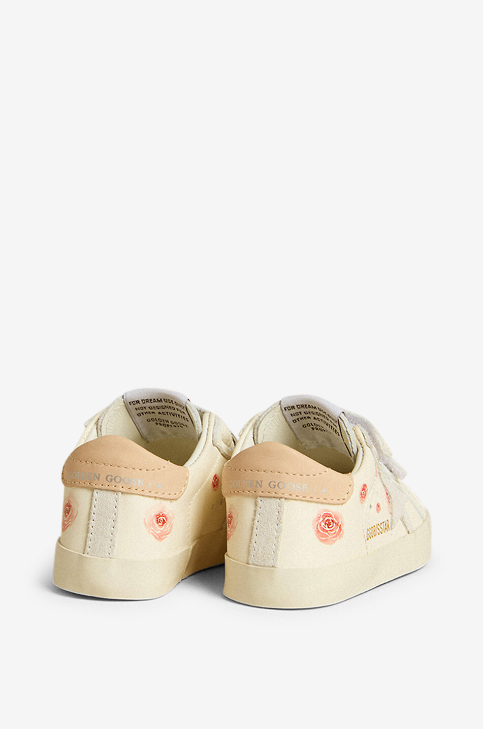 GOLDEN GOOSE Baby School rose printed baby sneakers Baby EGGSHELL 4