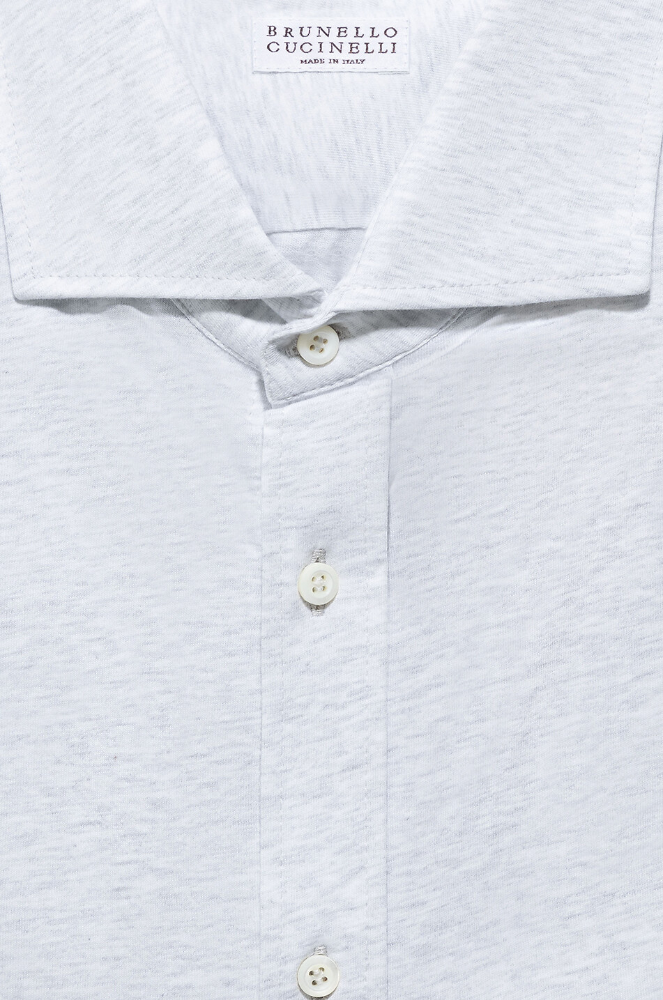 BRUNELLO CUCINELLI Langarm-Hemd aus Jersey Herren HELLGRAU 2