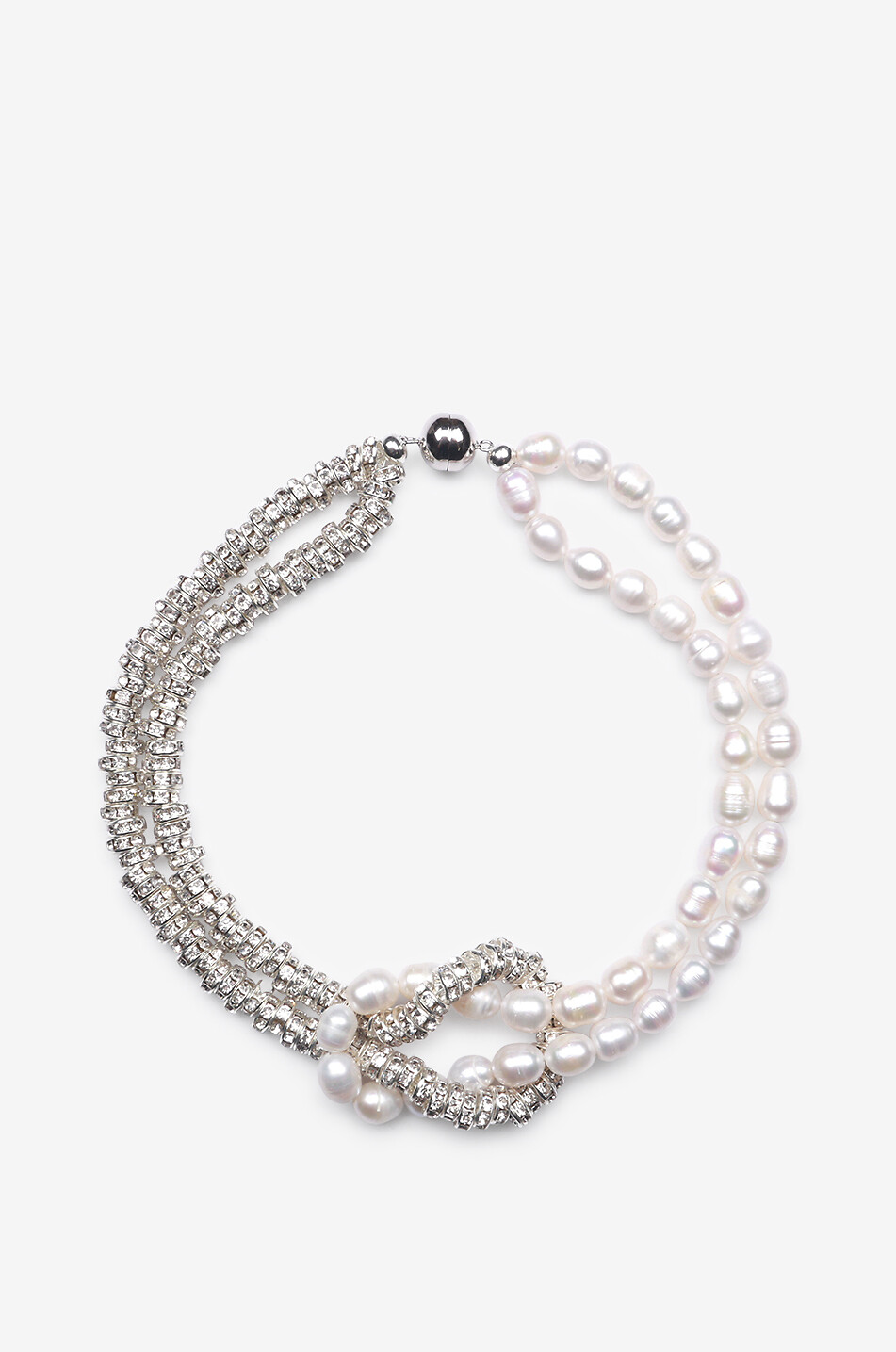 JULIETTA Minetta knotted pearl necklace Women GREY 1