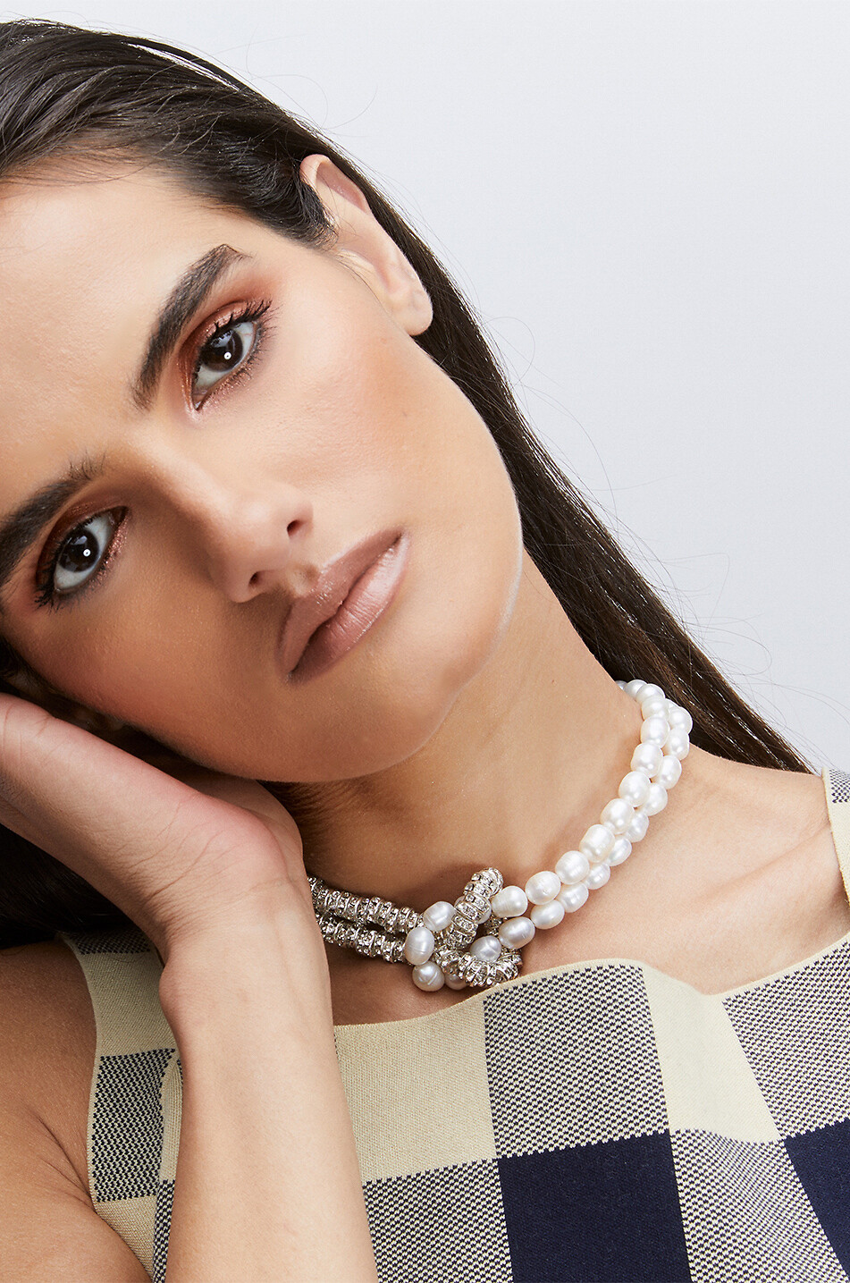 JULIETTA Minetta knotted pearl necklace Women GREY 2