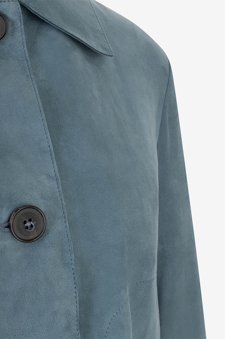 ARMA Veste chemise boxy en daim Emy Femme BLEU 3
