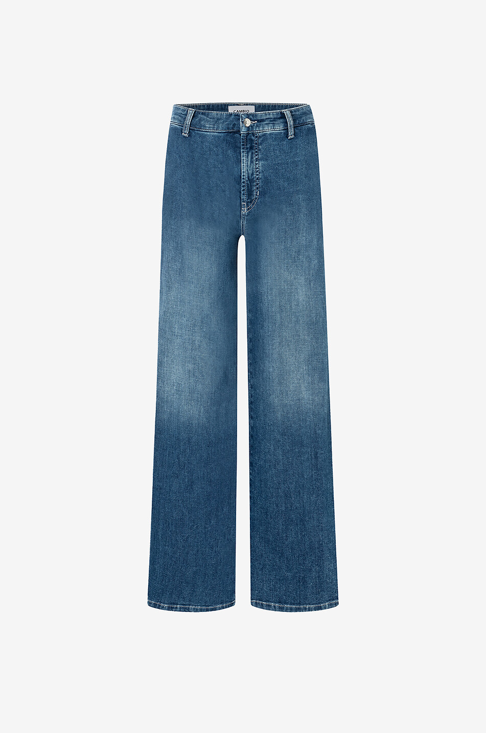 CAMBIO Jean large en coton Alek Galon Femme BLEU 1