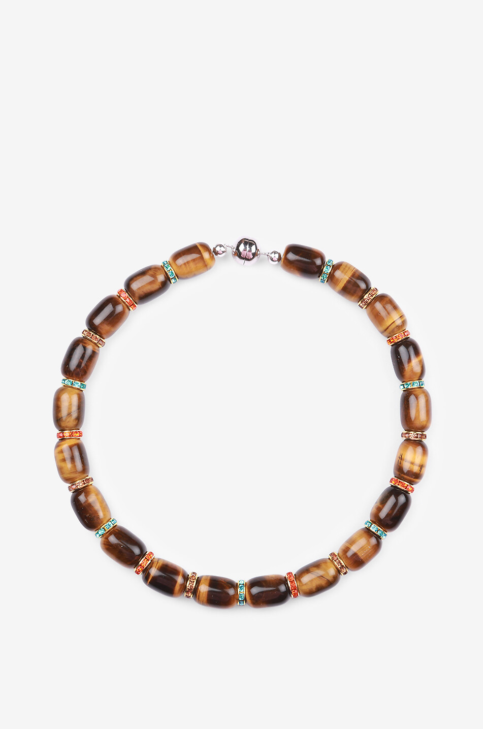 JULIETTA Collier ras du cou en oeil de tigre Donna Femme MARRON 1
