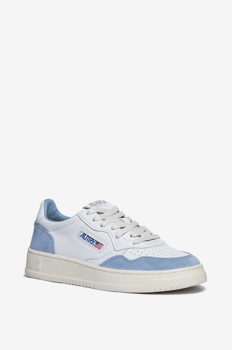 AUTRY Niedrige zweifarbige Schnürsneakers Medalist Damen HELLBLAU 1