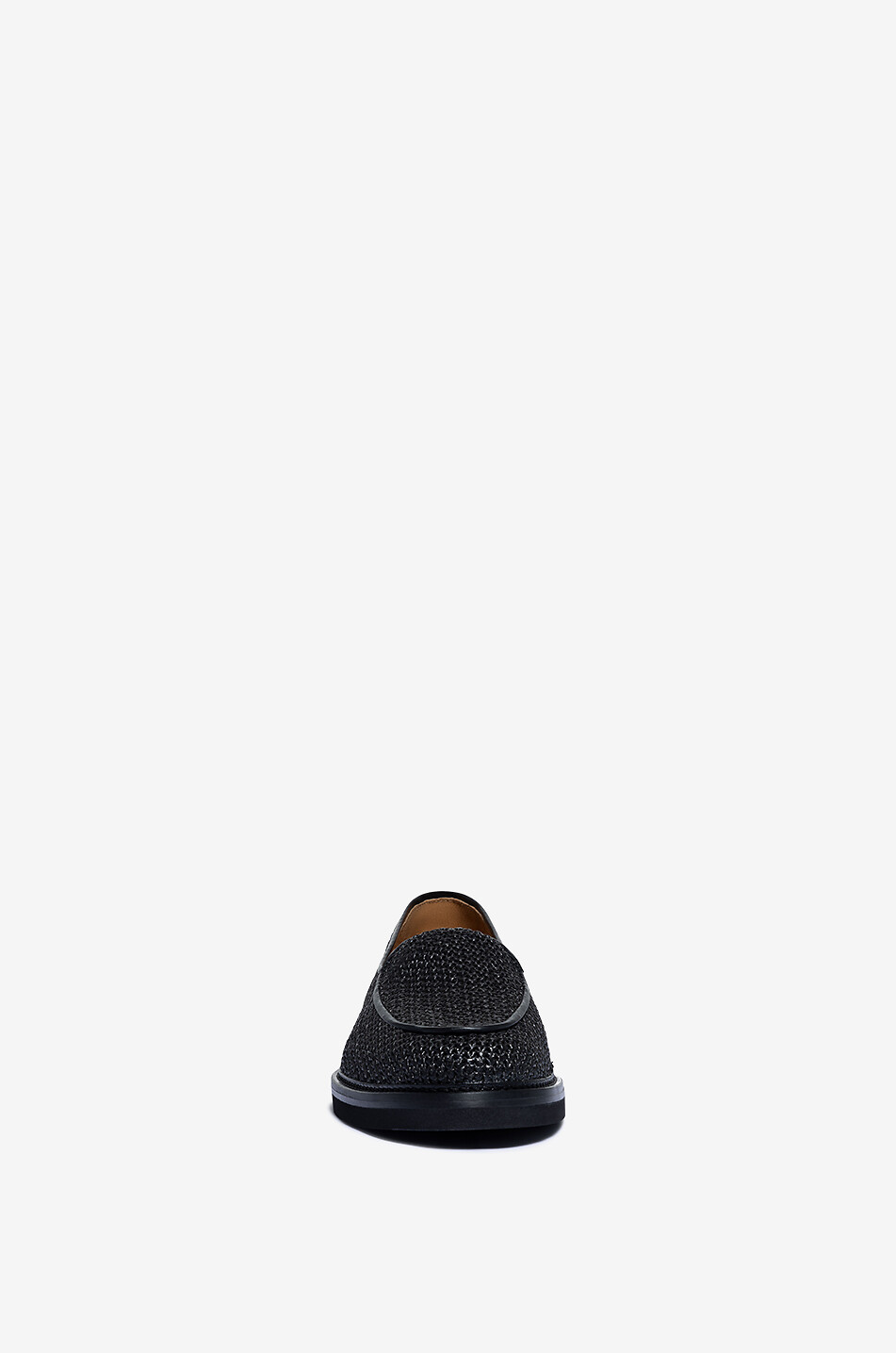 JACQUES SOLOVIERE Mocassins tressés en raphia Lex Homme NOIR 2