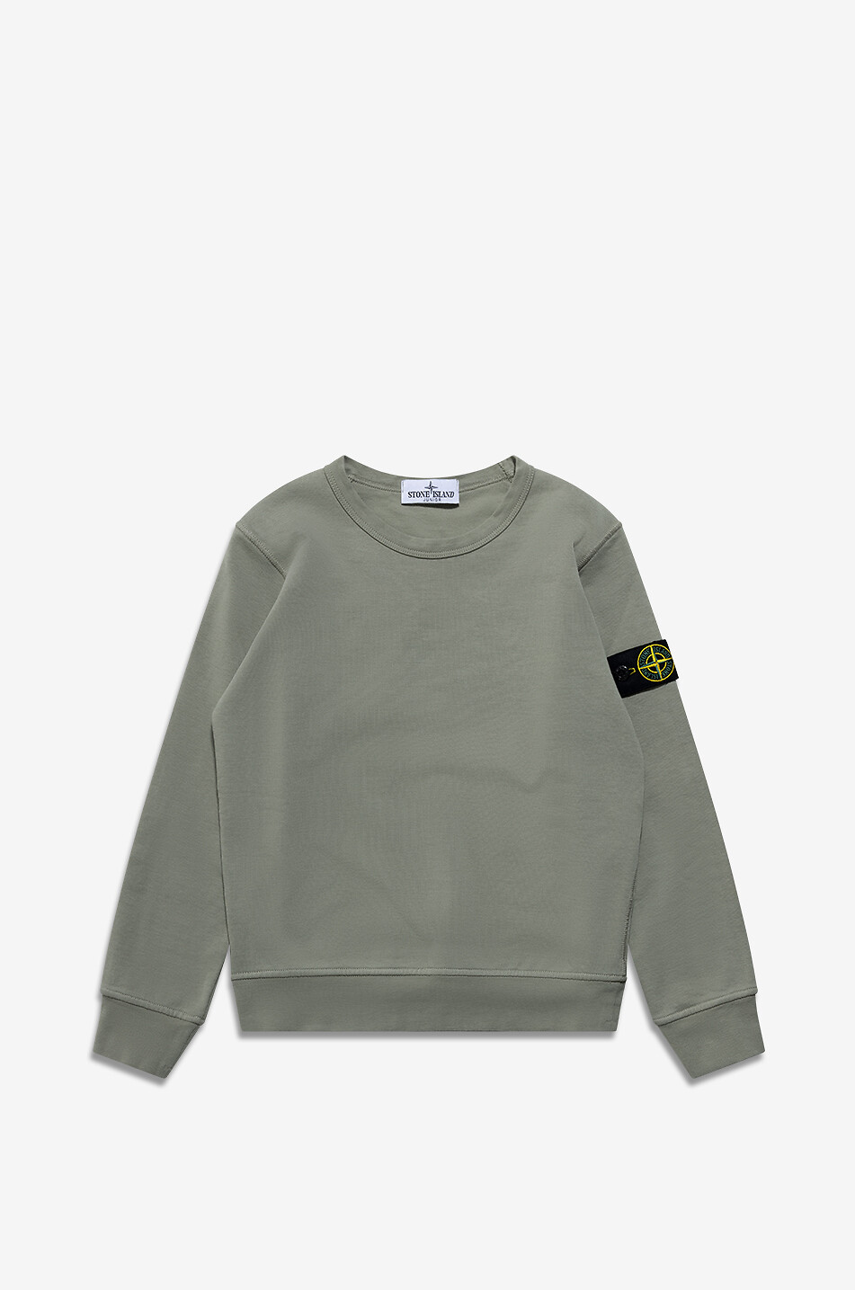 STONE ISLAND JUNIOR 6100011 boys' cotton crewneck sweatshirt Boy LIGHT KHAKI 1