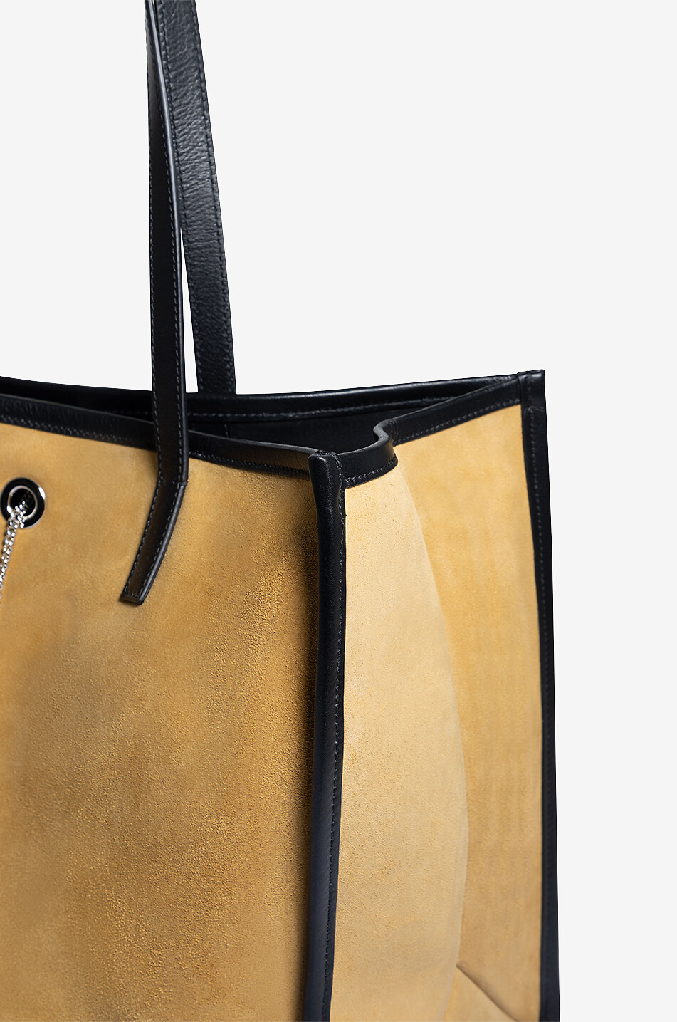 ALEXANDER McQUEEN Sac cabas en daim et cuir McQUEEN Pendant Homme CAMEL 6