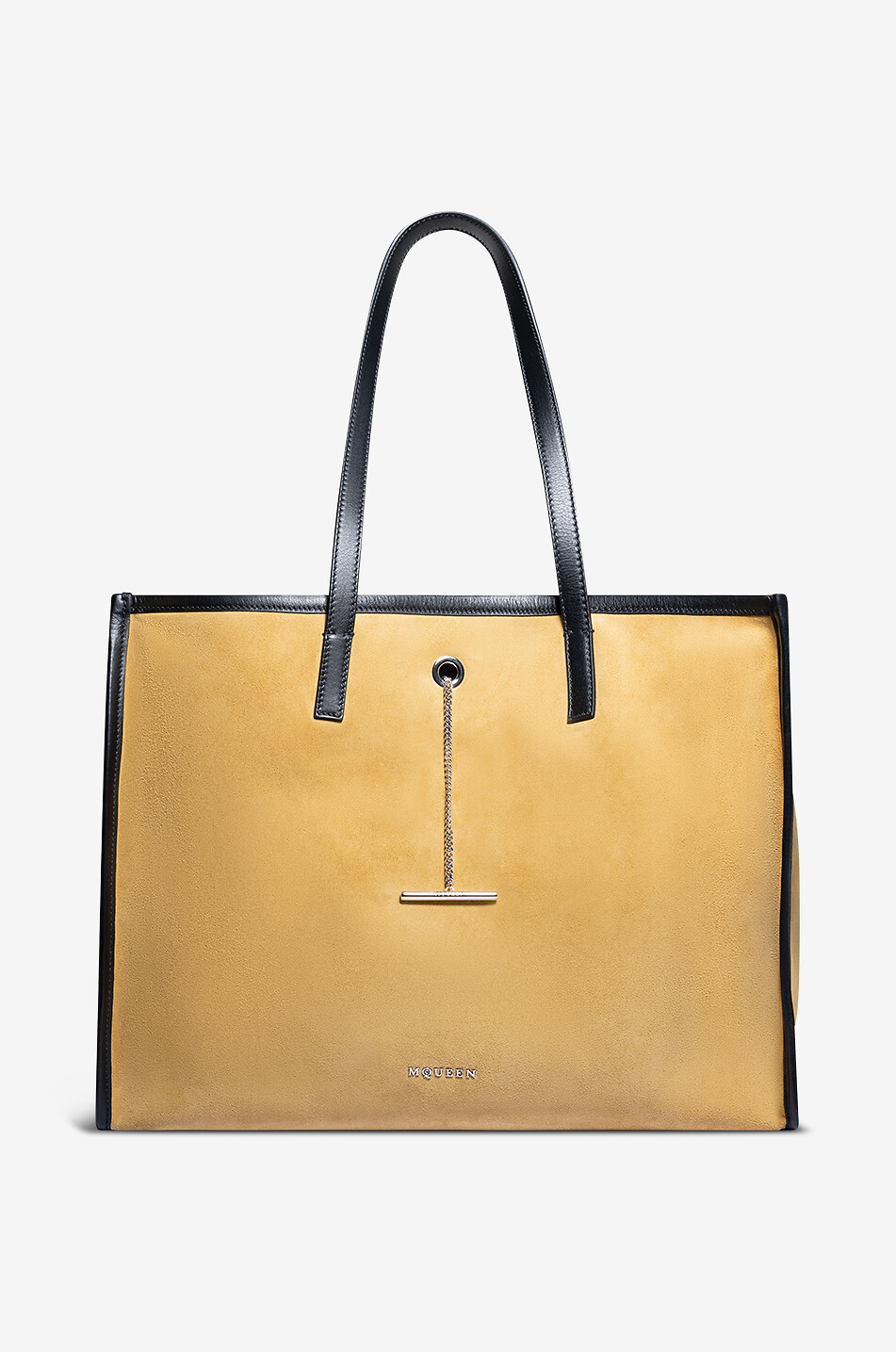 ALEXANDER McQUEEN Sac cabas en daim et cuir McQUEEN Pendant Homme CAMEL 1