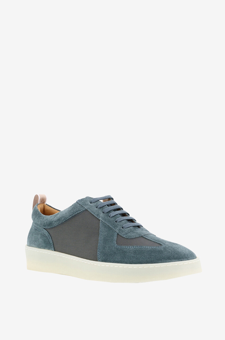TOM FORD Warwick grained leather low-top lace-up sneakers Men EGGSHELL 1