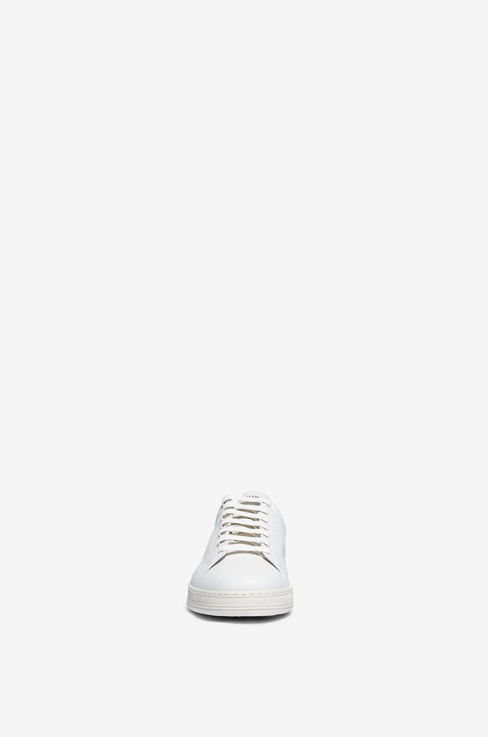 TOM FORD Warwick grained leather low-top lace-up sneakers Men EGGSHELL 2