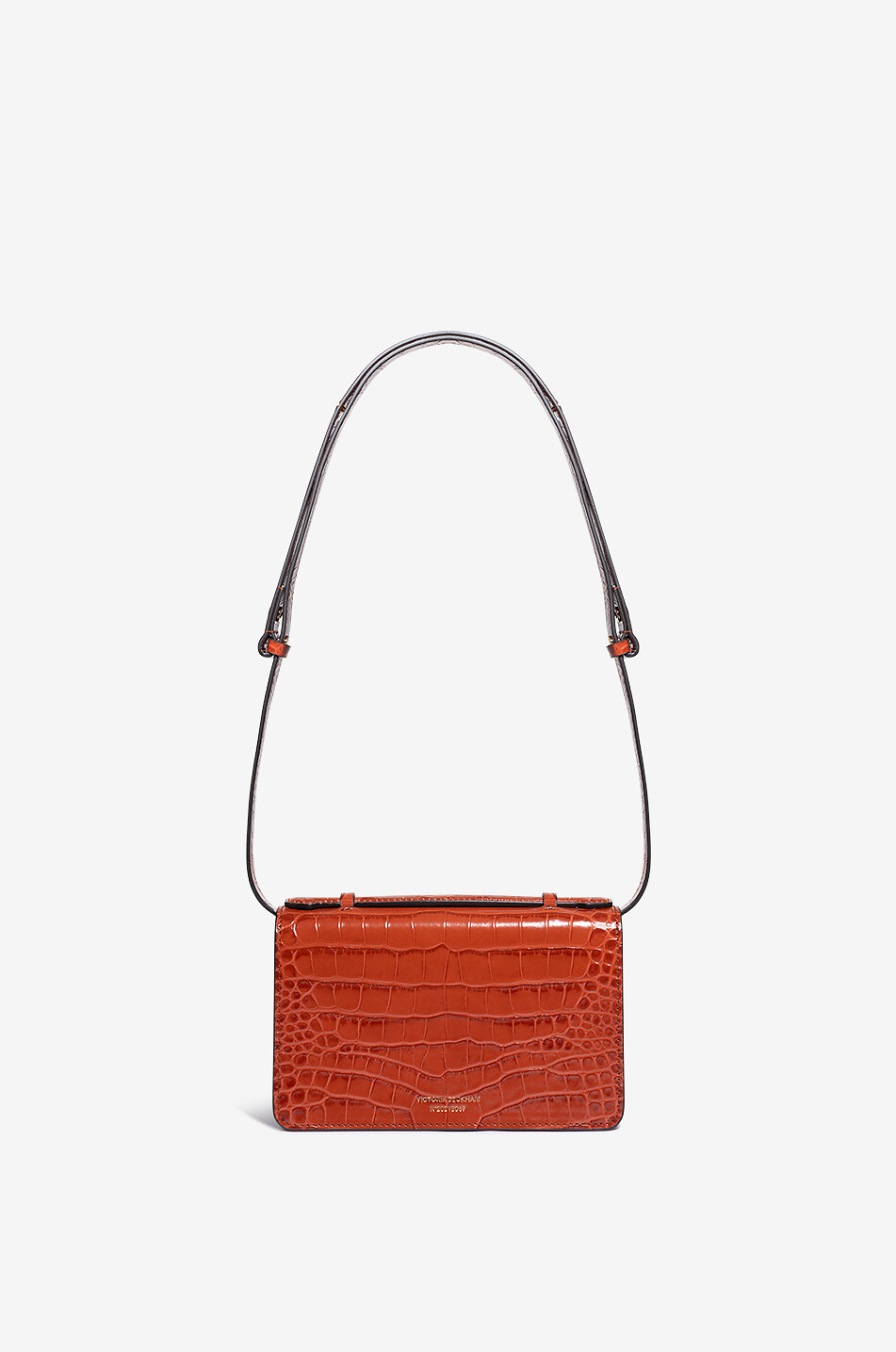VICTORIA BECKHAM Schultertasche aus Leder in Kroko-Optik Mini Dorian Damen ROT 3