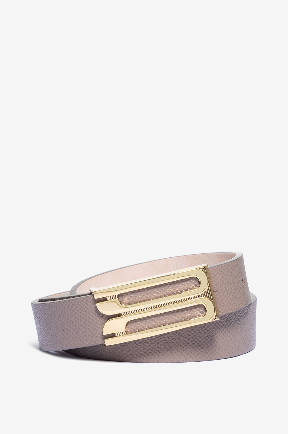 Frame slim grained leather belt - 23 mm