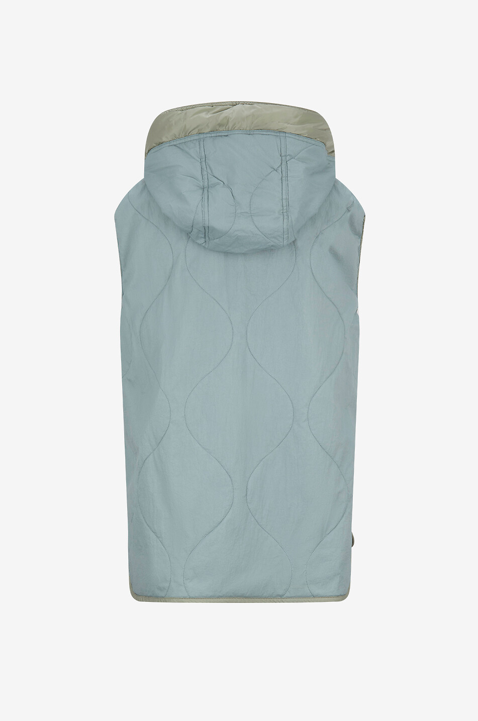 WEEKEND MAX MARA Tecla quilted hooded reversible vest Women GREEN 5