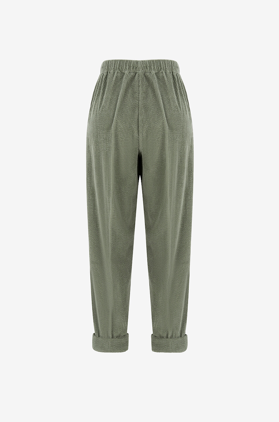 AMERICAN VINTAGE Pantalon en velours côtelé Padow Femme VERT 2