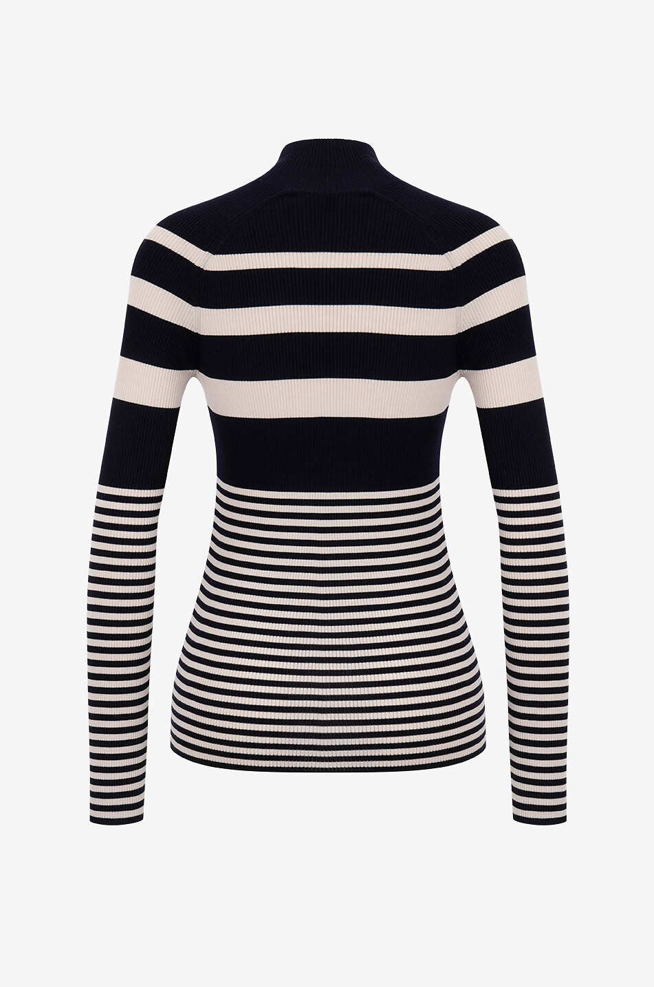 MONCLER Ribbed striped sheath jumper with stand-up collar Women MULTI COLOURED 2
