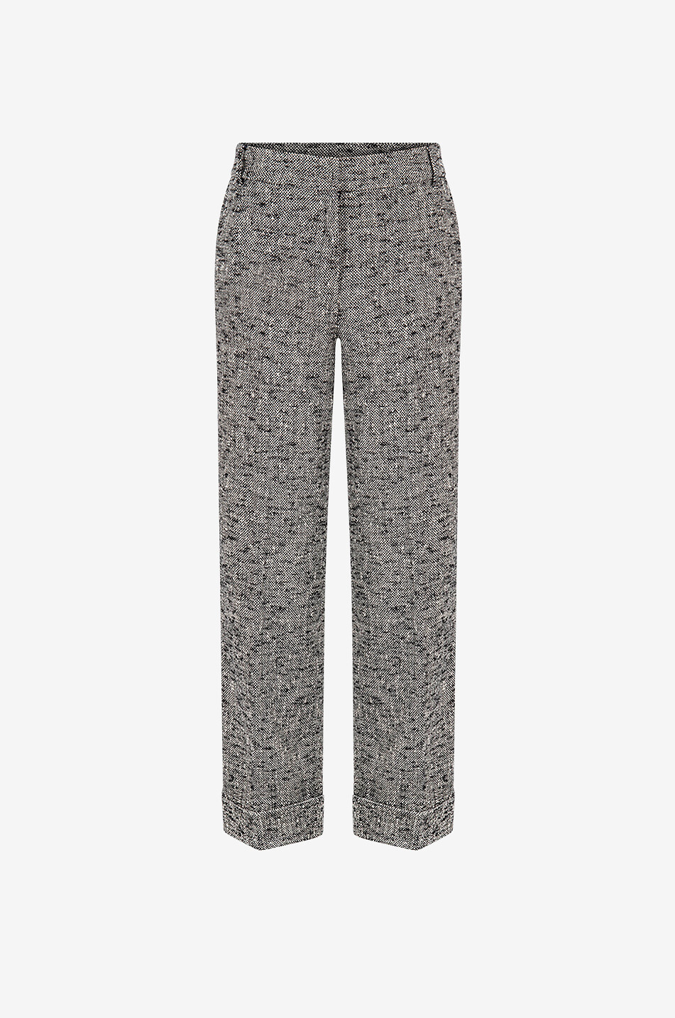 'S MAXMARA Hose mit geradem Bein aus Tweed Felix Damen Hellbeige 1