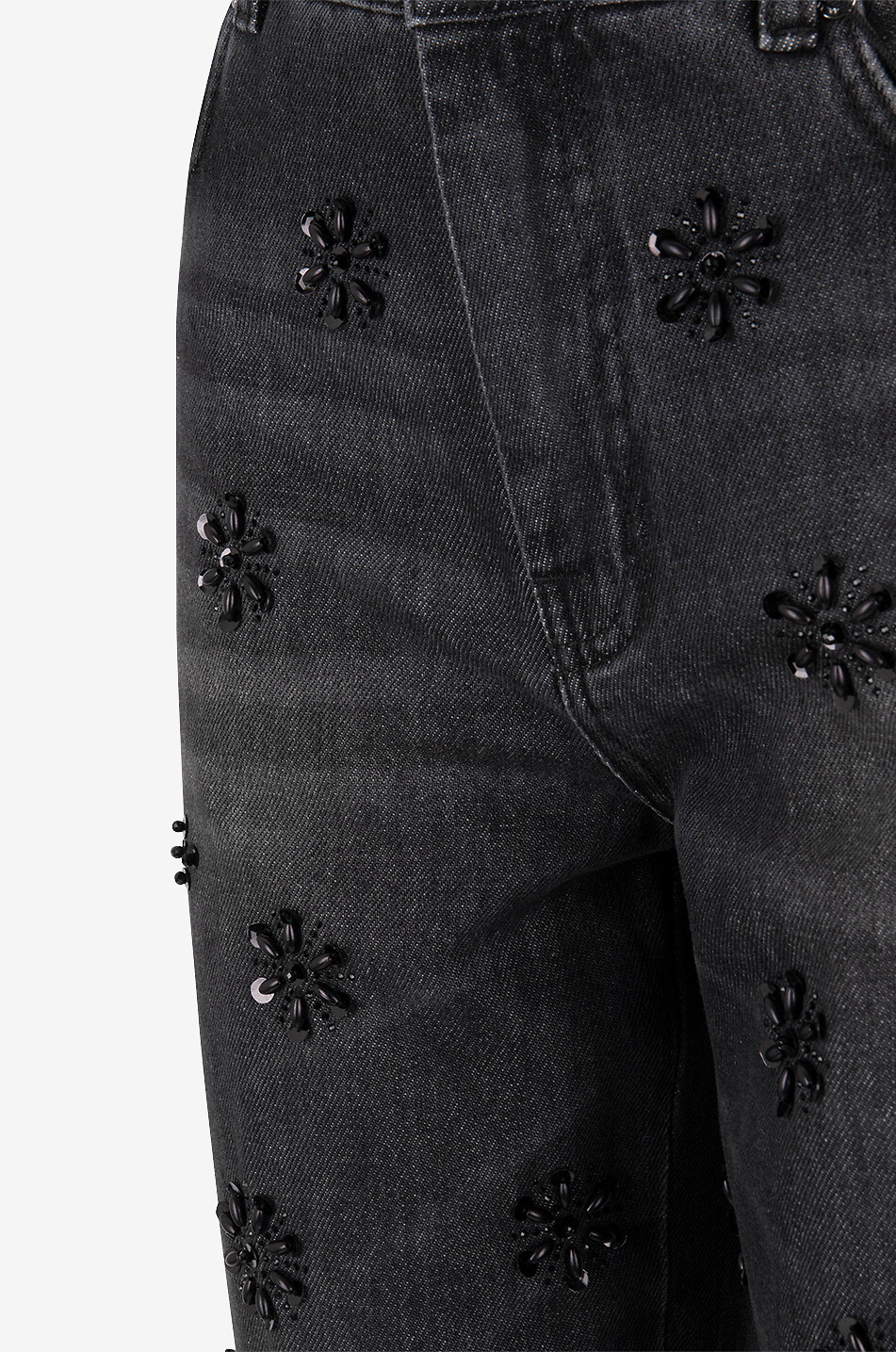 WEEKEND MAX MARA Manetta sequin-embroidered wide-leg jeans Women BLACK 3