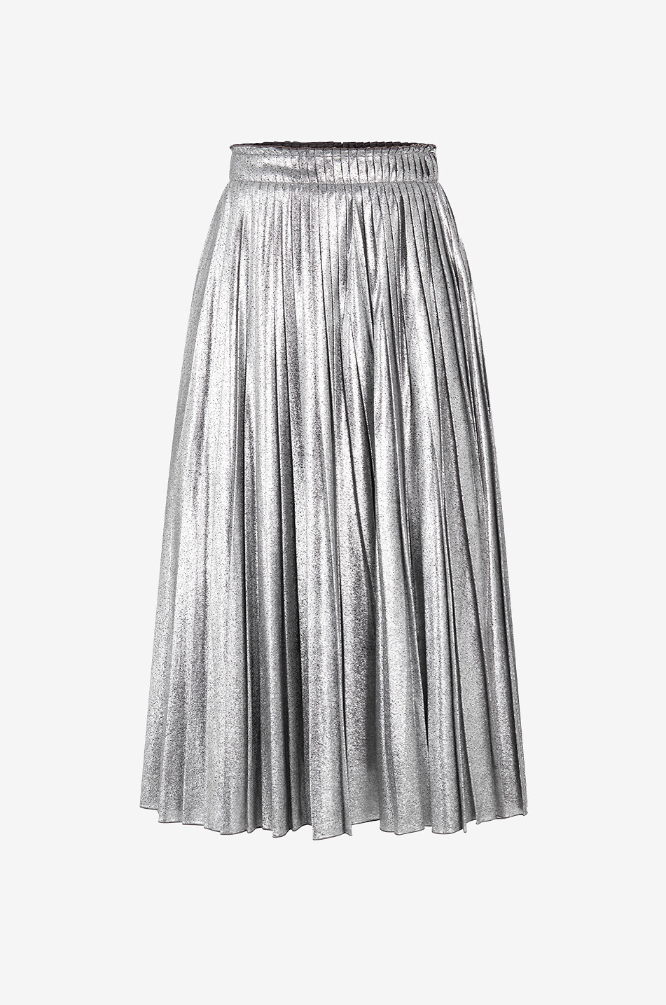 WEEKEND MAX MARA Jupe midi plissée en lurex Gamma Femme ARGENT 1