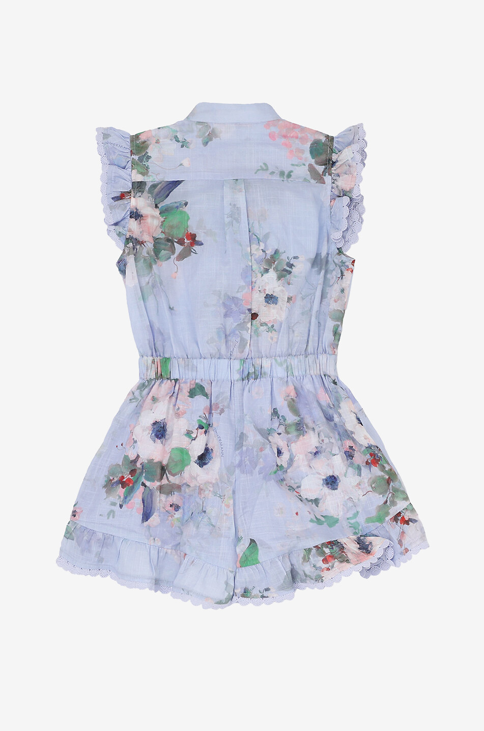 ZIMMERMANN Combi-court en coton fleuri fille Everley Fille BLEU CLAIR 2